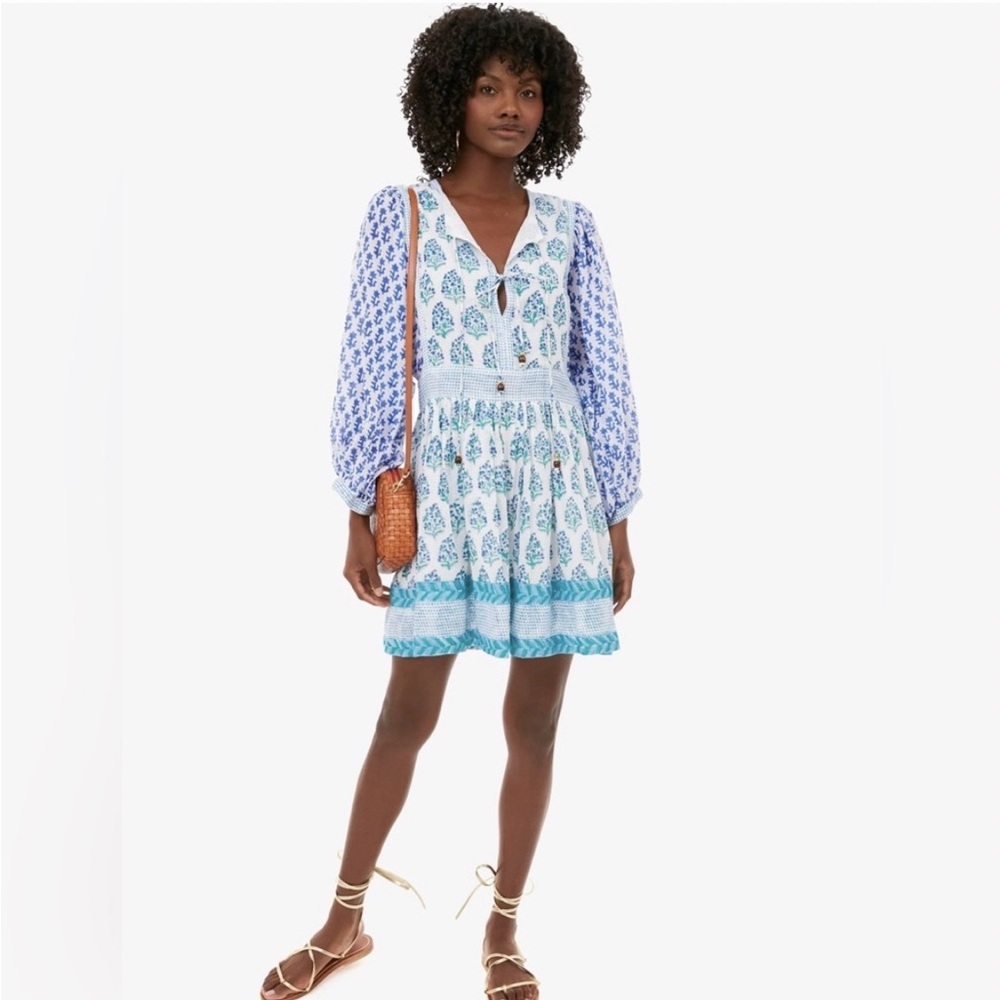 Oliphant Verde Blue Mini Dress NWOT